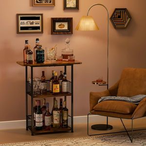 Estante para Whisky Ironwood, Mueble Bar Mini, Mueble para Vinos de Diseño Industrial, Bar Doméstico Resistente - Product Image 1