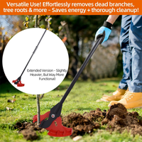 Estrattore di Erbacce Manuale JH-Mech con Struttura Pivot Lock, Forza di Leva a Lungo Raggio, Impugnatura Antiscivolo con Tacche per Estrazione di Erbacce e Arbusti