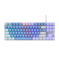 Keyboard Gaming Mekanik RGB Mini Berkabel 87 Tombol OEM Harga Murah untuk PC Desktop
