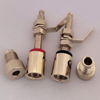 Plaqué or M5 Vis Haut-Parleur Amplificateur Binding Post Banana Jacks Connecteurs