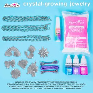 Kit de culture de cristaux en plastique pour bijoux DIY : pendentifs étincelants, colliers et boucles d'oreilles – Kit scientifique éducatif pour l'apprentissage pratique - Product Image 4
