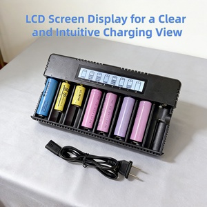 <span class=keywords><strong>Chargeur</strong></span> de <span class=keywords><strong>batterie</strong></span> intelligent à 8 emplacements pour batteries Li-ion 26650/18650 <span class=keywords><strong>NiMH</strong></span>/NiCd AA/AAA <span class=keywords><strong>avec</strong></span> écran LCD, charge rapide pour l'utilisation <span class=keywords><strong>avec</strong></span> un appareil photo - Product Image 3
