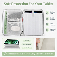 Housse de protection pour tablette avec poignée et poche, grande capacité pour iPad 11 13 pouces, housse de tablette rembourrée douce et résistante à l'eau