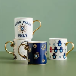 Taza de Porcelana Ojo del Diablo - Diseño Personalizable, Reutilizable, Apta para Alimentos, Apta para Microondas y Lavavajillas, para Regalos Empresariales - Product Image 2