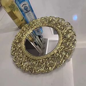 <span class=keywords><strong>Assiette</strong></span> de luxe légère en plastique et <span class=keywords><strong>verre</strong></span>, motif solide, finition électrolytique, style artisanat ancien, pour le commerce extérieur, mariages, hôtels et réceptions - Product Image 3