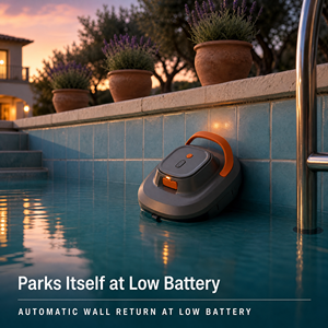 <span class=keywords><strong>Robot</strong></span> nettoyeur de <span class=keywords><strong>piscine</strong></span> automatique sans fil pour piscines hors sol et enterrées à fond plat, 120 m², 3,7 kg, démarrage à un bouton - Product Image 5