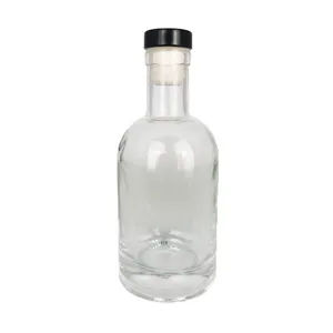 200 мл пустая маленькая бутылка для спиртовых напитков, стеклянная бутылка для спиртовых напитков с Пробковой Крышкой