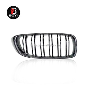 Parrilla de fibra de carbono F32 F33 F36 para <span class=keywords><strong>BMW</strong></span> Serie 4 F32 F33 F36 420i 428i 435i <span class=keywords><strong>420d</strong></span> 428d 435d, parrilla delantera de doble línea de fibra de carbono - Product Image 3