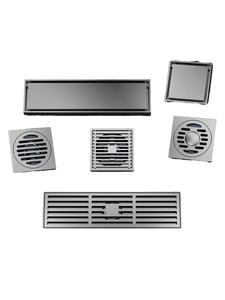 Drenaje de Piso Rectangular Moderno de Acero Inoxidable 304 de Gran Desplazamiento, Tubos de 75, Filtro Antiolor para Alcantarillado de <span class=keywords><strong>110</strong></span>, Baño, Inodoro, Cocina - Product Image 2