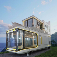 Pods de luxe pour le glamping Petites maisons préfabriquées en acier de 20 pieds et 40 pieds pour l'extérieur Resort Smart Home Room Sandwich Panel Maison Capsule Hotel