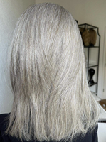 Perruque Casher Juive Grise Poivre et Sel, Lace Front HD, Base en Soie, Effet Cuir Chevelu Réel, Double Tirage, Cuticules Alignées, Sans Colle, pour Femmes Âgées