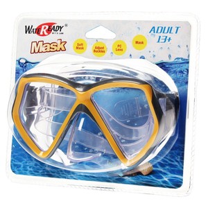 Máscara de buceo de vidrio templado de PVC para adultos con boquilla de silicona, juego de gafas de esnórquel, 4 colores, tubo de respiración semiseco, máscara de buceo - Product Image 2