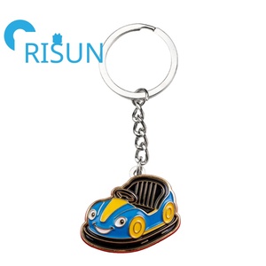 Portachiavi in Metallo Smaltato Personalizzato all'Ingrosso, Divertente Gioco Hot Wheels Bump Toy, Llavero <span class=keywords><strong>per</strong></span> Bambini, Portachiavi Auto Bumper Kart - Product Image 2