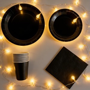 DAMAI - Vajilla de Papel de Color Sólido para Fiestas, Juego de Vajilla Desechable de Color Liso, Platos de 7 y 9 Pulgadas, Vasos de Papel, Servilletas - Product Image 1