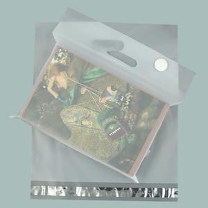 Bolsa de Correo de Polietileno Personalizada para Envíos de Ropa, Bolsa de Embalaje Translúcida de Plástico LDPE <span class=keywords><strong>HDPE</strong></span>, Bolsa de Correo Rosa con Asa - Product Image 4