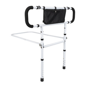 Bedside Handrail For Elderly And Pregnant Women High Carbon Steel <b>Adjustable</b> Foldable Home Use Assistive Device - Product Image 2