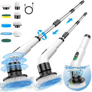 9-in-1 Electric Spin Scrubber Cordless Cleaning <b>Brush</b> Telescopic Handle USB Bathroom Tile Floor Kitchen Tub Shower Rechargeable - Product Image 2