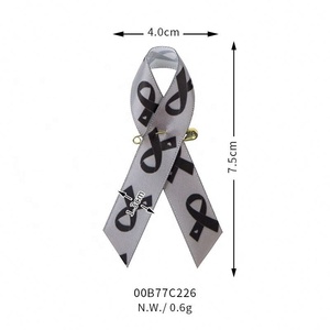 Pin de cinta de concientización sobre el cáncer de mama y el VIH-Pines de solapa de caridad promocionales para eventos y recaudaciones de fondos - Product Image 4