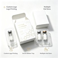 Envase Personalizable para Botellas de 3ml, 5ml y 10ml, Caja Plegable de Papel con Bandeja de Plástico para Productos Farmacéuticos