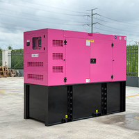 Générateur diesel silencieux à capot ouvert de type industriel 80 kW 100 kVA, groupe électrogène refroidi par eau 75 kW 80 kVA avec ATS triphasé de secours CE