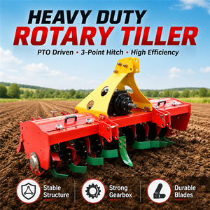 Motoculteur rotatif monté sur tracteur, machine agricole robuste, cultivateur rotatif, rotavator - Product Image 5