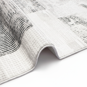 Tapis tissé en velours anthracite, lavable, en polyester fin, base antidérapante, Turquie, vente en gros, taille personnalisée, OEM, ODM, marque privée, pour la maison - Product Image 1