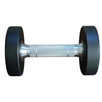 Haltères en métal polyuréthane BYT pour salles de sport commerciales, 2,5 kg à 50 kg, noirs, durables, haute spécification pour la musculation