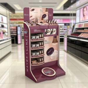 Made-to-Order Metal Floor <b>Display</b> <b>Racks</b> with Shelves for Cosmetics Custom Design Shop Furnitures Visual Merchandising Stand - Product Image 1