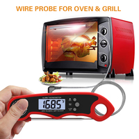 Meilleur cadeau de Noël : Thermomètre alimentaire durable avec sonde externe et alarme, idéal pour la cuisson au four et au micro-ondes