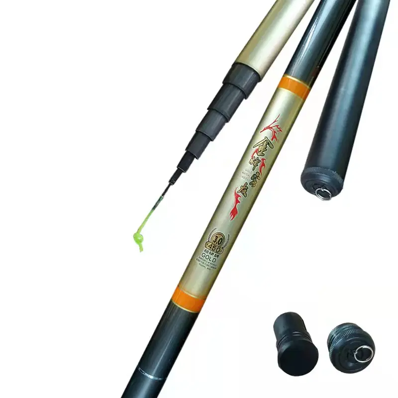 Mejor pesca rod comprar de fibra de vidrio de caña para pesca en hielo telescópica caña de pescar para peces de agua dulce