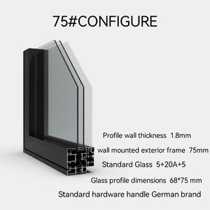 Chất Lượng Cao Trong Nhà Hiện Đại Châu Âu Thiết Kế Cách Điện Đôi Tráng Men Nhôm Không Thấm Nước Cho Biệt Thự Ngoài Trời Và Khách Sạn Sử Dụng - Product Image 2