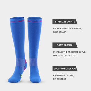 Calcetines de Compresión para Enfermeras para Várices 15-25 mmHg, Calcetines Deportivos hasta la Rodilla con Logotipo <span class=keywords><strong>en</strong></span> el Puño, Tejidos para Jóvenes, Invierno - Product Image 2