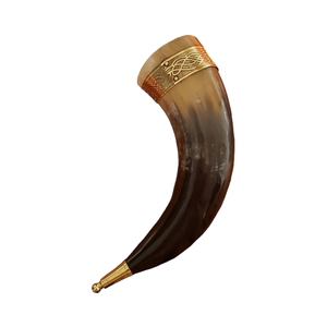 Rustic Viking Drinking Horn Handmade from Natural Horn <b>for</b> Beer <b>Lovers</b> Norse Mythology Inspired Viking Drinking Mug at low cost - Product Image 1