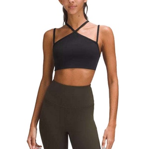 Sujetador Deportivo de Alta Calidad con Logotipo Personalizado para Mujer, Top Deportivo con Tirantes Finos, Sujetador de Yoga sin Costuras para Gimnasio - Product Image 1