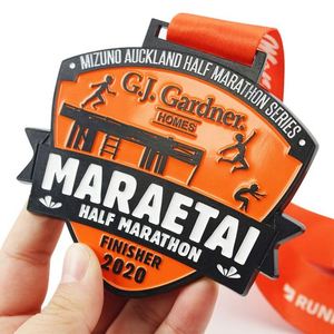 Medalla Personalizada con Cinta, Medalla Deportiva de Aleación de Zinc para Maratón, Natación, Voleibol, Lucha Libre - Product Image 1