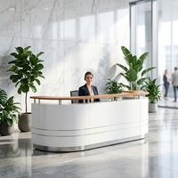 Comptoirs de réception modernes en bois pour bureaux, salons de beauté, hôtels, hôpitaux – Mobilier de luxe sur mesure en gros