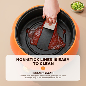 드리포어 4L 휴대용 전기 조리 냄비, 눌어붙지 않는 게으른 면 끓이기 1350W 전기 핫팟 전기 프라이팬 가정용 - Product Image 3