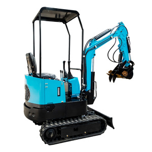 Mini-excavatrice sur chenilles bleue de 1,5 tonne à rayon de braquage court pour travaux agricoles et d'agriculture fruitière - Product Image 1