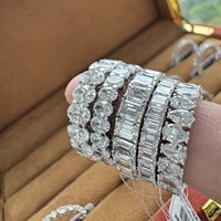 批发IGI认证HPHT CVD VVS1实验室生长钻石14K 18k纯金925银饰品订婚永恒戒指