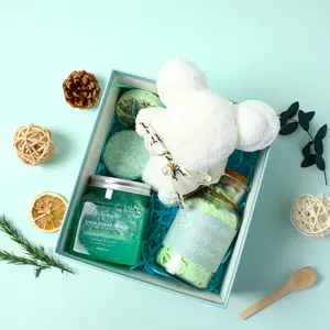 Private Label Organic Vitamin E Soap Paper Sugar Scrub Exfoliating Body Scrub Baby Shower Spa Gift Set For Women