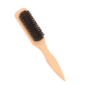 Brosse à barbe personnalisée pour homme avec logo, en bois massif et poils de sanglier, brosse à huile pour la tête, brosse de barbier pour coupe de cheveux, brosse de nettoyage des cheveux, peigne de coiffage - Product Image 2