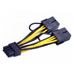 สายไฟ GPU แบบคู่ 18AWG พรีเมียม 8 พิน PCIE สำหรับเชื่อมต่อ GPU กับ CPU สายไฟการ์ดจอ 8 พิน สำหรับ NVIDIA TESLA K80 M40 M60 P40 V100 P100 A6000 D-040 - Product Image 4