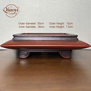Macetas de bonsái de arcilla púrpura Yixing sin esmaltar, duraderas, retro, ecológicas, maceta decorativa cuadrada para plantar en interiores para uso doméstico - Product Image 3