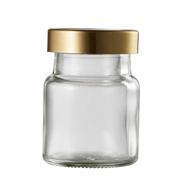 75ml Customizable Bird's Nest Glass Jar with Pull Ring Top for Food Storage