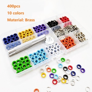 10 Colors 5mm Eyelets Fasteners <b>Kit</b> Prong Snap Button Copper Brass Grommets <b>DIY</b> Clothing Bag Leather Craft Garment Boat Hardware - Product Image 5