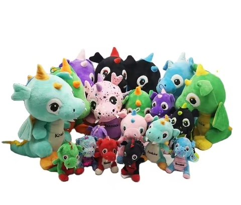 OEM Customizable Soft Dragon Plush Toy Hot Popular Animal Stuffed Toy PP Cotton Filling Embroidered Technics for Stress Relief