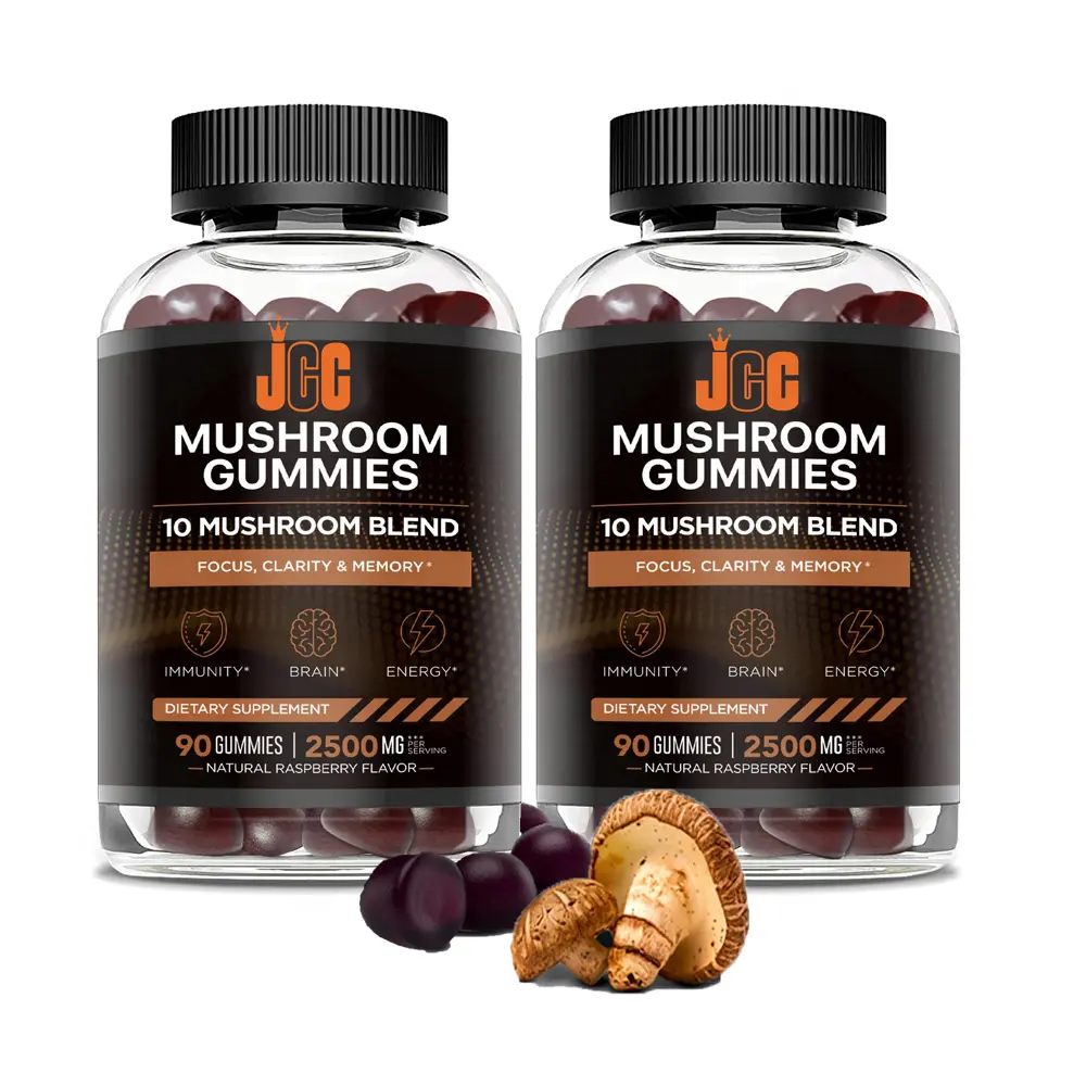 Private Label Leeuwen Manen L Paddestoelen Extract Supplement Voor De Gezondheid Van De Hersenen Geheugen Boosts Focussen Ondersteunen Energie Stemming Gummies