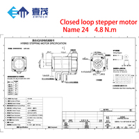 Motor Stepper Loop Tertutup Nema24 60mm 4.8Nm dan Kit DIVER untuk Printer 3D, Harga Pabrik EMTECH