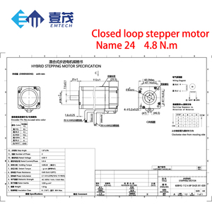 EMTECH 厂家直销 Nema24 60mm 4.8Nm 闭环步进电机和 DIVER 套件，适用于 3D 打印机 - Product Image 4