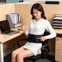 Ceinture de traction lombaire sans fil portable avec lumière rouge et chaleur pour soulagement de la sciatique, tension musculaire et hernie discale, avec fonction de minuterie